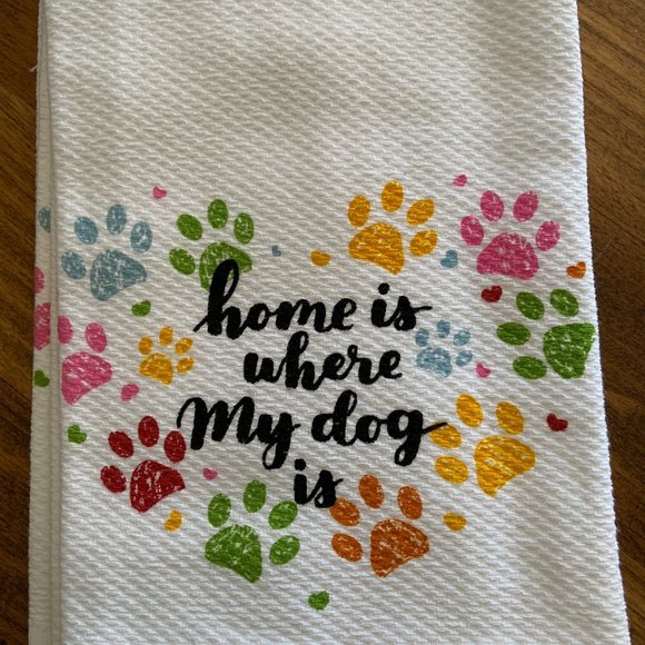 Home is Where My Dog is Kitchen Towel Set - Picture 2 of 3